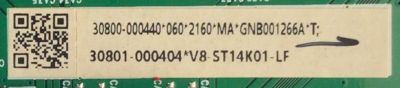 MAIN PARA SMART TV TCL / NUMERO DE PARTE 3081-000404 / 40-MS14F1-MAB2HG / 11602-500406 / MS14F1 / 30800-000440 / GNB001266A / V8-ST14K01-LF / DISPLAY V400HJ6-PE1 / MODELO 40S325 - Imagen 2